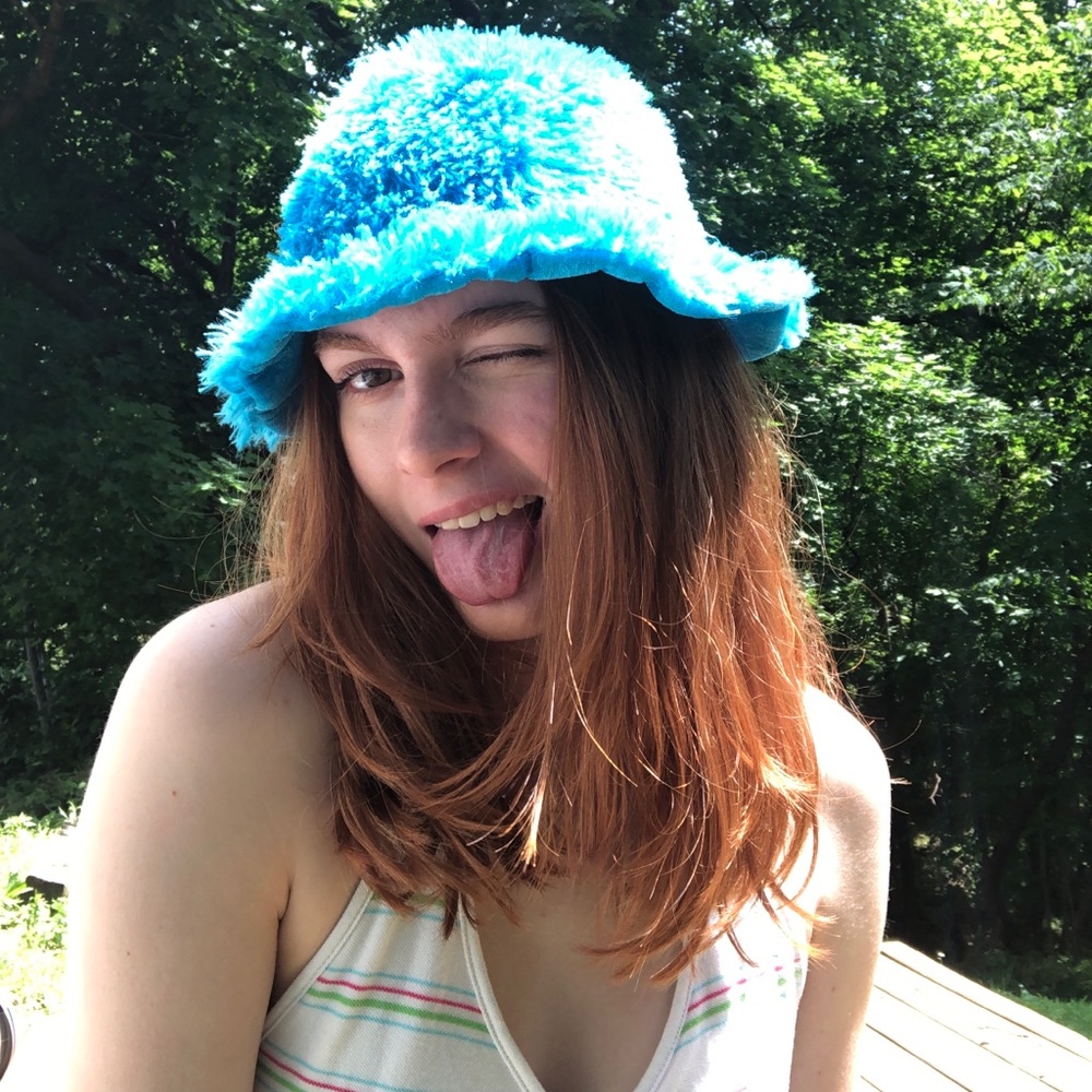 Fuzzy bucket hat